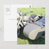combinatie van militaire motorfietsen briefkaart (Voorkant / Achterkant)
