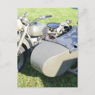 combinatie van militaire motorfietsen briefkaart