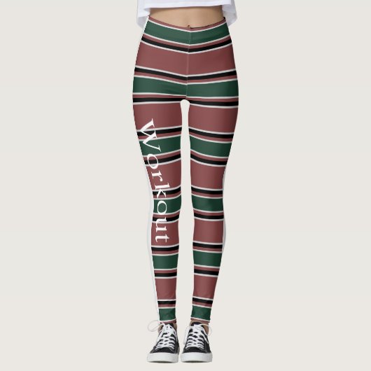 Combinatie van retro en modern design l Strips Leggings (Voorkant)
