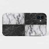 Combinatie van witte en zwarte marmer Case-Mate iPhone case (Achterkant (horizontaal))