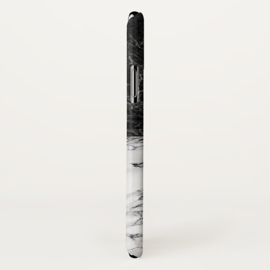 Combinatie witte en zwarte kleurstofstontextuur Case-Mate iPhone case (Achterkant / rechts)