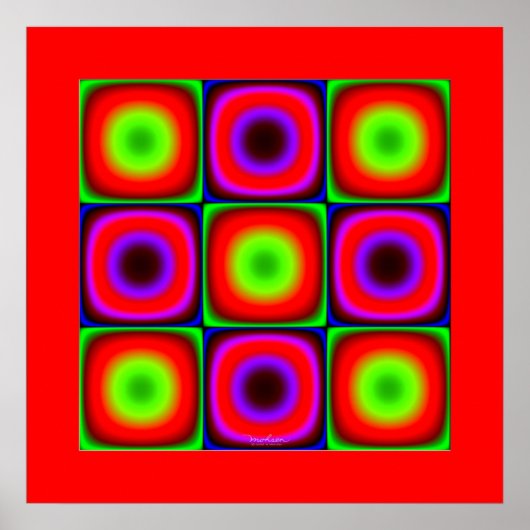 Combinaties trillende kleuren poster (Voorkant)