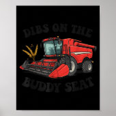 Combine Harvester Dibs On The Buddy Seat Kids Todd Poster (Voorkant)