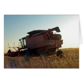 Combine op zonsondergang (Voorkant Horizontaal)