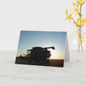 Combine op zonsondergang kaart (Gele Bloem)