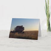 Combine op zonsondergang kaart (Voorkant)