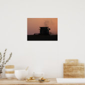 Combine op zonsondergang poster (Keuken)