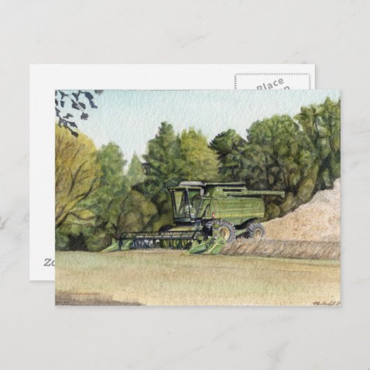 Combine Reaping Briefkaart (Voorkant / Achterkant)