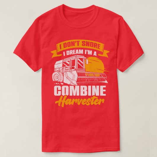 Combineer Harvester Driver Farming Boerderij Farme T-shirt (Design voorkant)