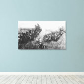 Combineer Harvester Scene Canvas Afdruk (Insitu (Houten vloer))