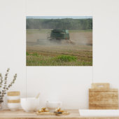 Combineer oogster in Wheat Field Poster (Keuken)