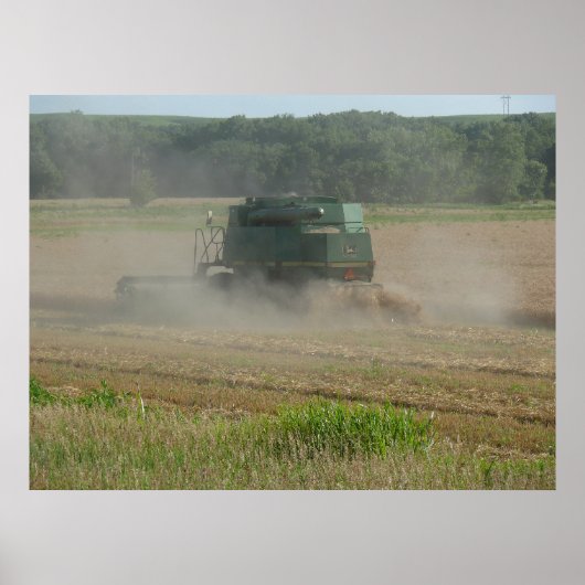 Combineer oogster in Wheat Field Poster (Voorkant)