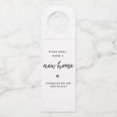 Combineert goed met een nieuw Home Housewarming ca Flessenhanger (Voorkant)