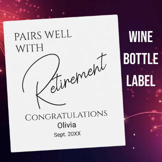 Combineert goed met pensioen wijn etiket