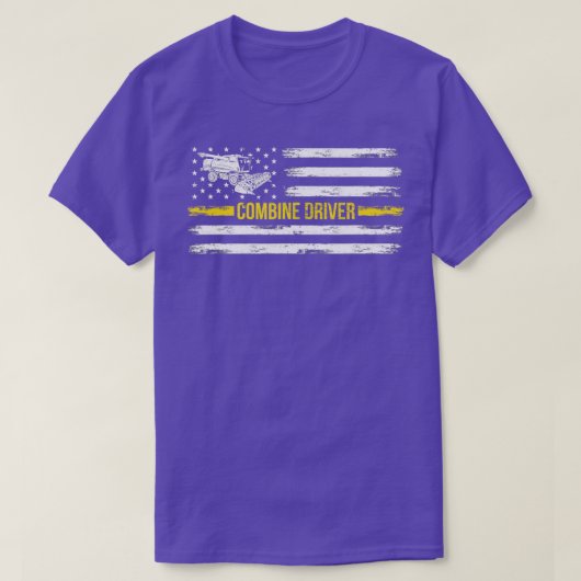 Combineert Harvester Driver I American Flag Combin T-shirt (Design voorkant)