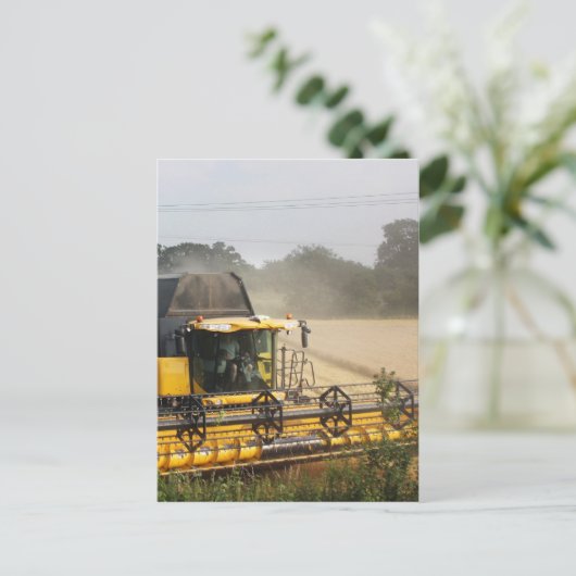 Combineoogst Briefkaart (Staand voorkant)