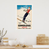 Comblou Ski Lift France Vintage Ski Poster (Keuken)