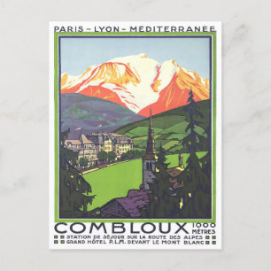 Combloux France vintage-reis Briefkaart