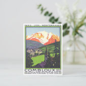 Combloux France vintage-reis Briefkaart (Staand voorkant)