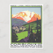 Combloux France vintage-reis Briefkaart (Voorkant)