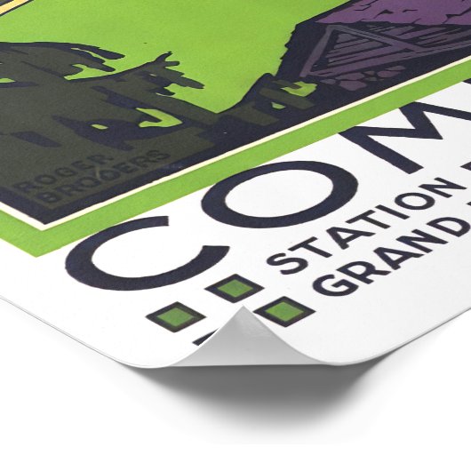 Combloux France vintage-reis Poster (Hoek)