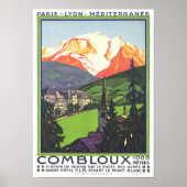 Combloux France vintage-reis Poster (Voorkant)