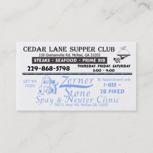 combo biz-kaarten visitekaartje (Voorkant)