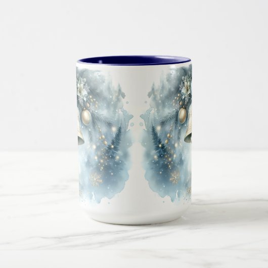 Combo Christmas Bell Mok, 15 oz Mok (Midden)