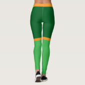 Combo GROENE ORANJE Kleur met MONOGRAM Leggings (Achterkant)