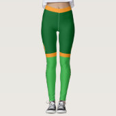Combo GROENE ORANJE Kleur met MONOGRAM Leggings (Voorkant)