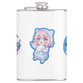 Combo Kawaii Anime, Cute Blue Whale and Octo-Vibes Heupfles (Voorkant)