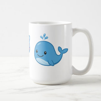 Combo Kawaii Anime, Cute Blue Whale and Octo-Vibes Koffiemok