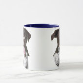 Combo-koffie-mok, aangepaste hondenfoto mok (Midden)