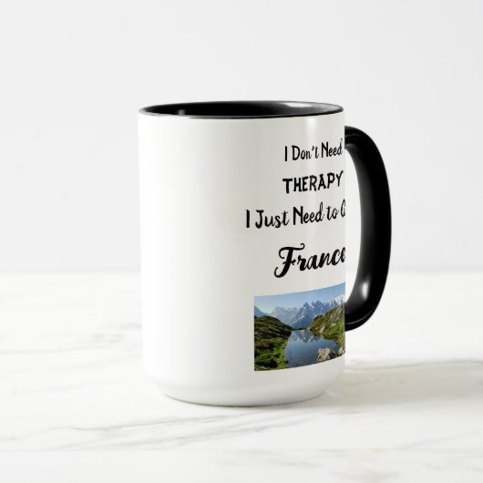 Combo Mok, 15 oz Ik heb geen therapie nodig Mok (Voorkant rechts)