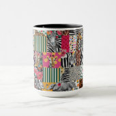 Combo Mok 15 oz – Kleurrijke Safari Animal Print (Midden)