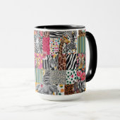 Combo Mok 15 oz – Kleurrijke Safari Animal Print (Voorkant rechts)