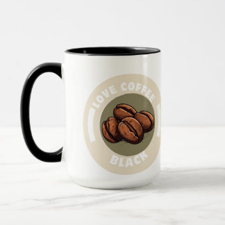 Combo Mok, 15 oz ,Love Koffie Zwart Mok