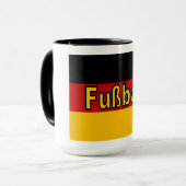 Combo mok 444 ml wit/zwart DUITSLAND VOETBAL (Voorkant links)