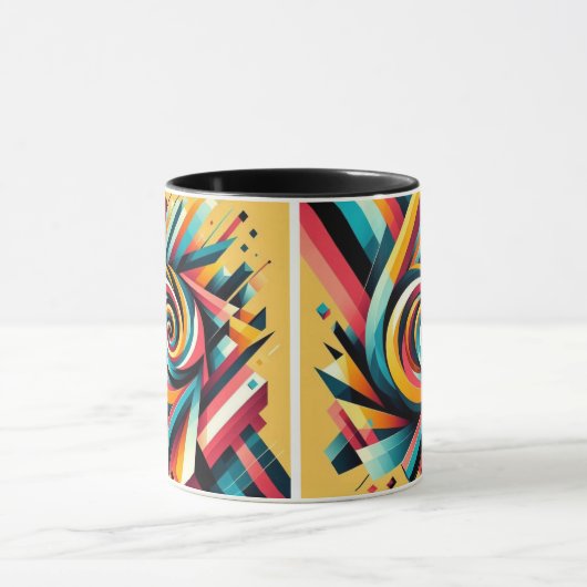 Combo Mok - Kleurrijk spiraal geometrisch ontwerp (Midden)