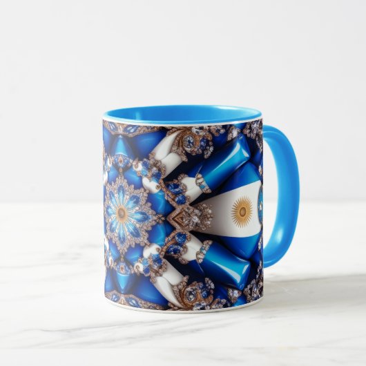 Combo Mok met Argentijnse kleuren (Voorkant rechts)