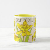 Combo-mok met geel Daffodil-design!  Mok (Midden)