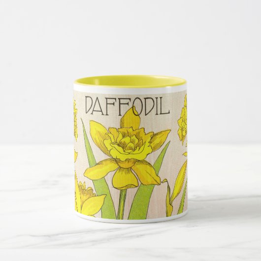 Combo-mok met geel Daffodil-design!  Mok (Midden)