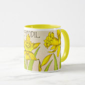 Combo-mok met geel Daffodil-design!  Mok (Voorkant rechts)