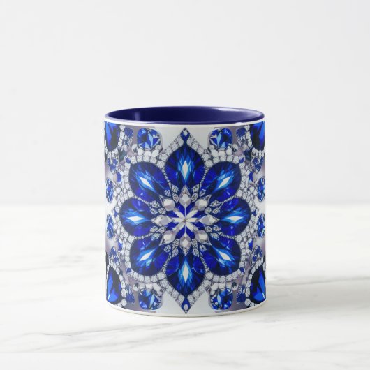 Combo Mok met wit blauwe kleuren (Midden)