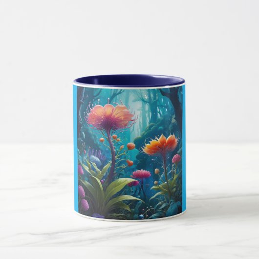 Combo Mug, 11oz (Twilight Flower-7) Mok (Midden)