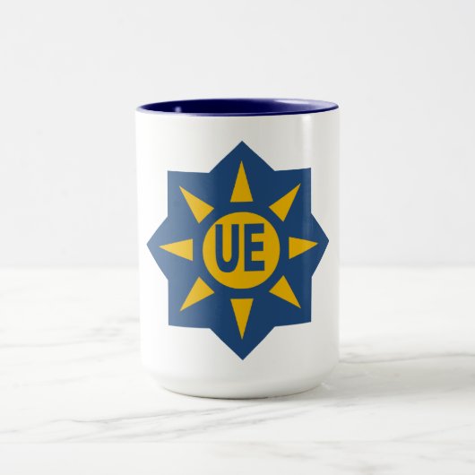 Combo mug 444 g wit/EU marien blauw Mok (Midden)