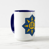 Combo mug 444 g wit/EU marien blauw Mok (Voorkant links)