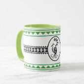 Combo mug Tribal cagou Groene Style Mok (Voorkant links)