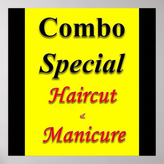 Combo Special Manicure & Haircut Sale Poster Matte (Voorkant)