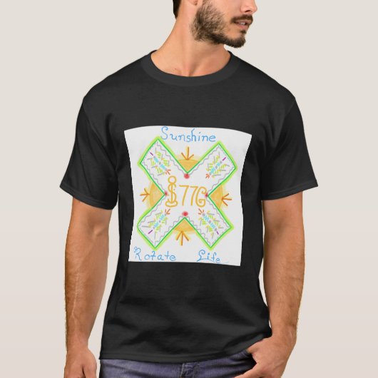 Combo Sunshine Roteer het leven en wees Time Spin T-shirt (Voorkant)